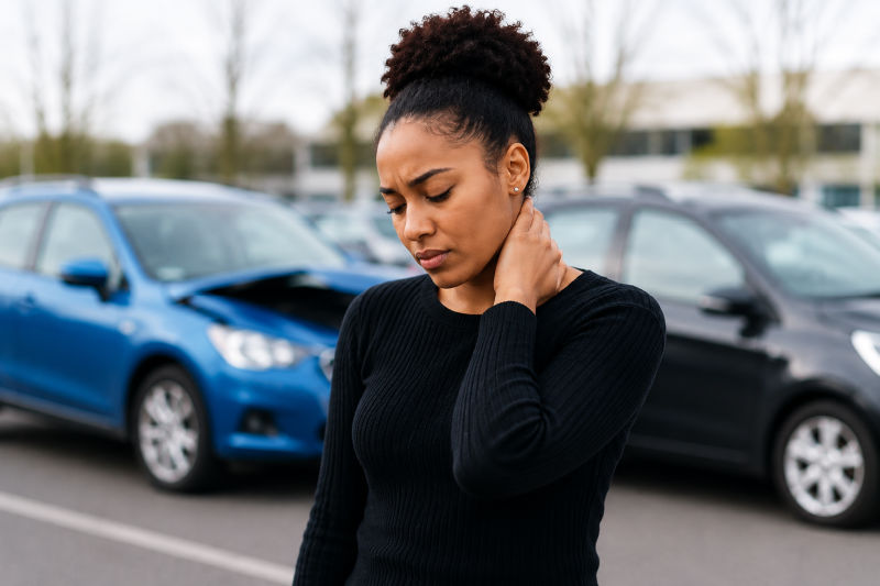 Auto accident injury patient receiving chiropractic care in Buford GA