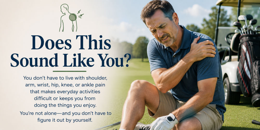 Shoulder joint and extremity pain chiropractic care in Buford GA